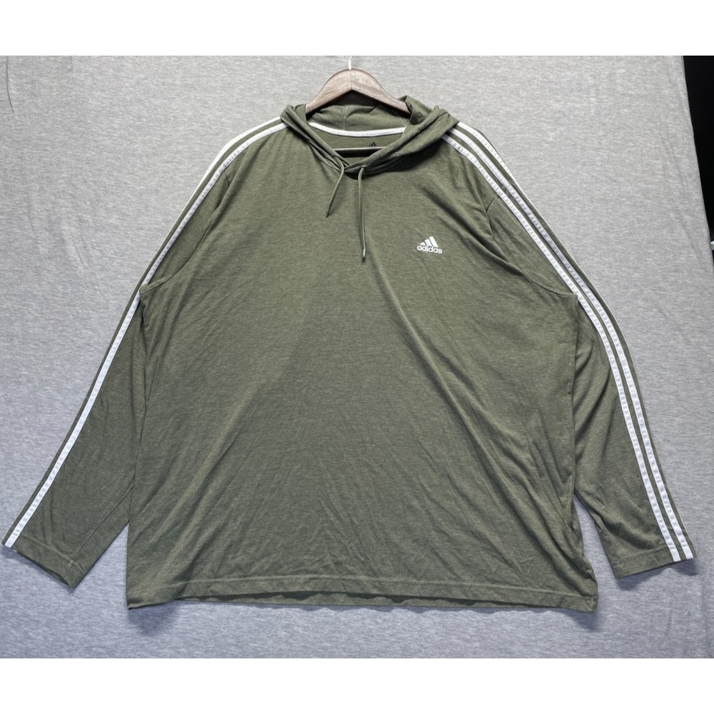 Adidas Aeroready Primegreen Hoodie Mens 3XL Olive Green 3 Stripes Gym Training